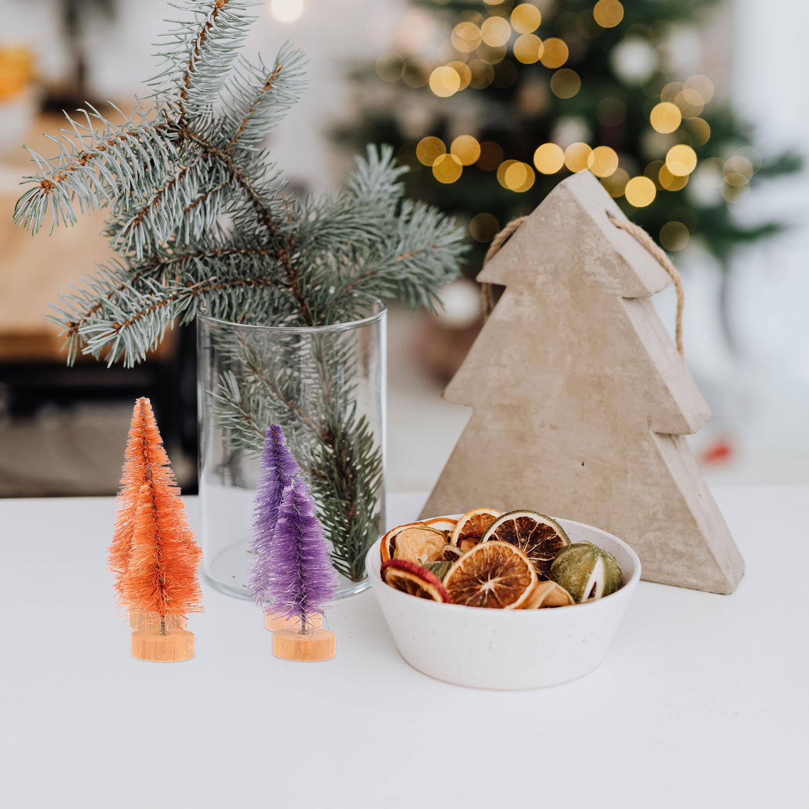 

24pcs Mini Christmas Tree Decorative Set Artificial Snow Pine Trees For Desktop Tabletop Xmas Tree Festival Scene Decor Party other