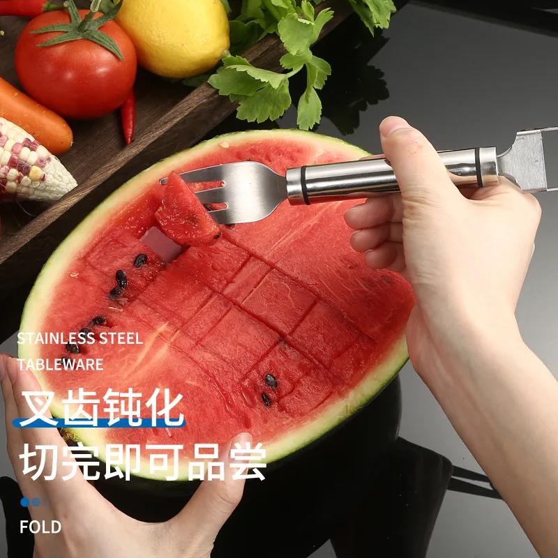Wassermelone Küchenhelfer Kleiner Bagger Obstwerkzeuge Messer Küchenzubehör Salat Zuhause Schneider Edelstahl Bar Slicer Stahl