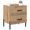 Nightstand Set of 2 Artisan Oak Finish 40 x 35 x 47.5 cm Engineered Wood