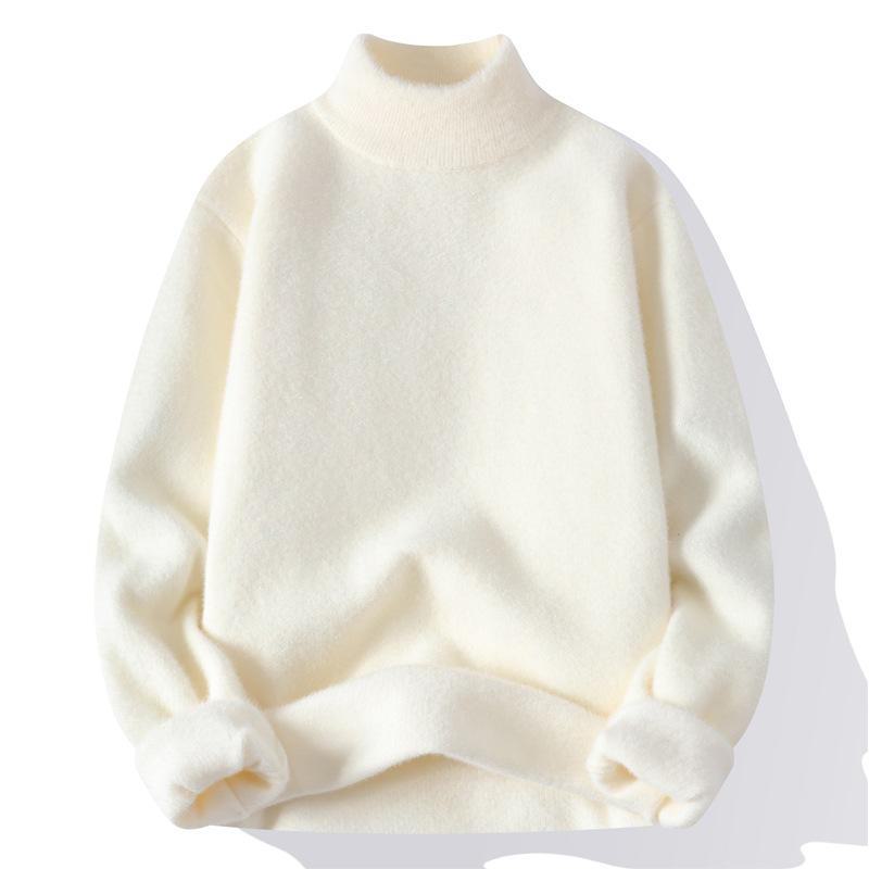 

Men s Double-Faced Fleece Half Turtleneck Sweater - Warm, Thick, for Autumn and Winter XL