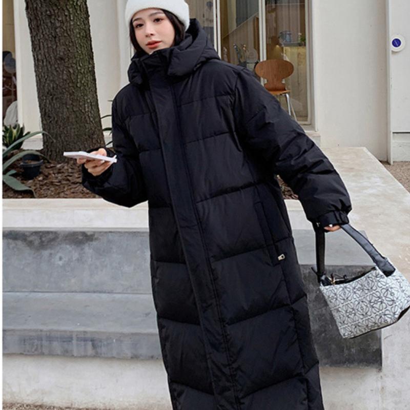 

Пара длинной хлопковой одежды, женская супердлинная до пят, хлопковая одежда телесного цвета XS чёрный