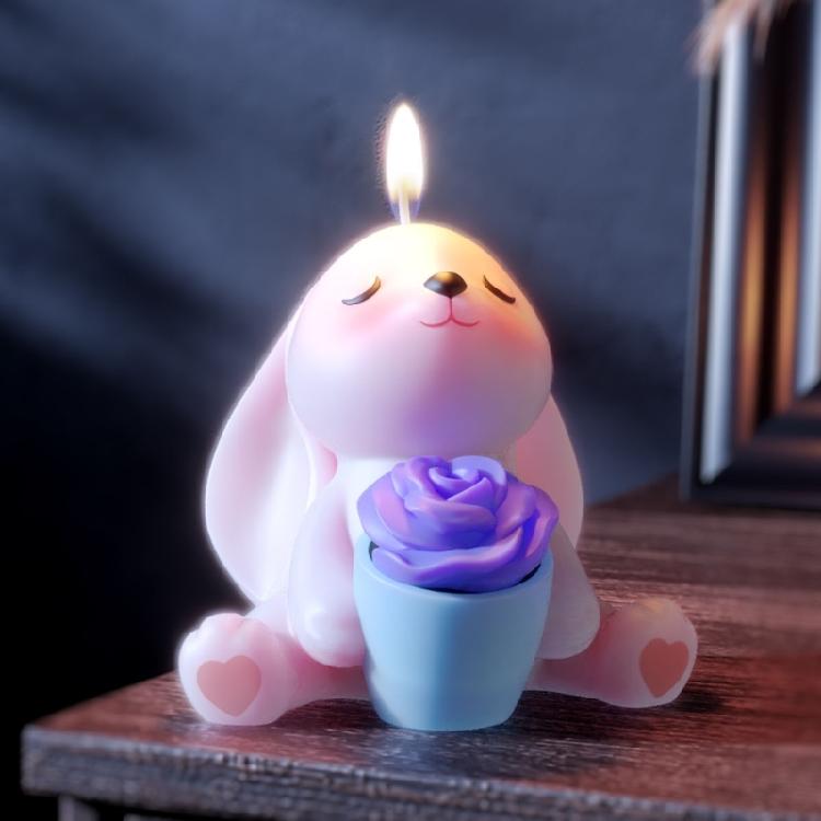 Rabbits Bear Animal Silicone Molds for Epoxy Resin Making Candle Soap Gypsum Decoration Chocolate Fondant Silicone Molds