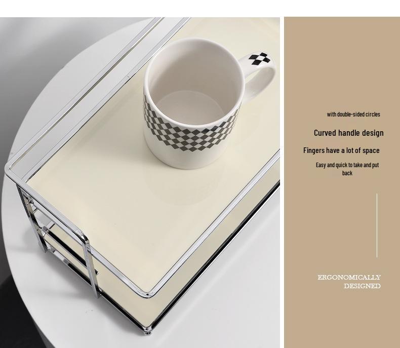 Iron Desktop Organizer: Mug, Cup, & Cosmetics Holder, Bathroom & Office Shelf