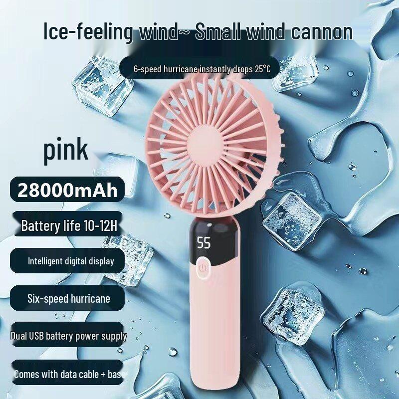 Portable USB Rechargeable Mini Fan: Handheld, Desk, Neck-Hanging, Folding for Office & School Use