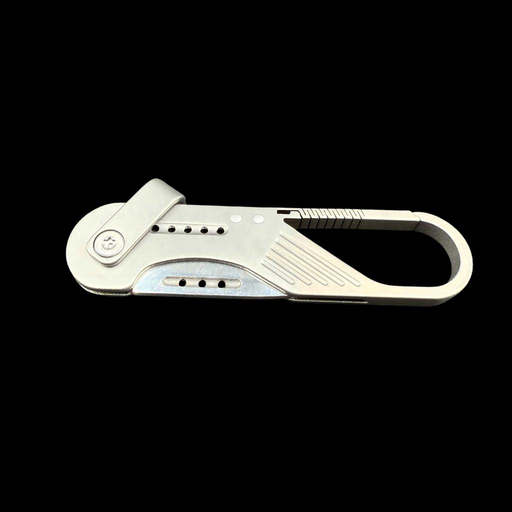 Titanium Alloy Mini Folding Knife with Express Letter Opener Function Portable Edc Keychain Pendant DIY Customizable for Men