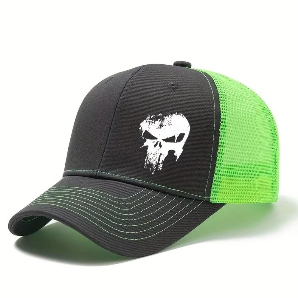 Berretto Stampato Unisex in Rete con Visiera Curva Cappellino da Baseball Classico per Esterno Estivo