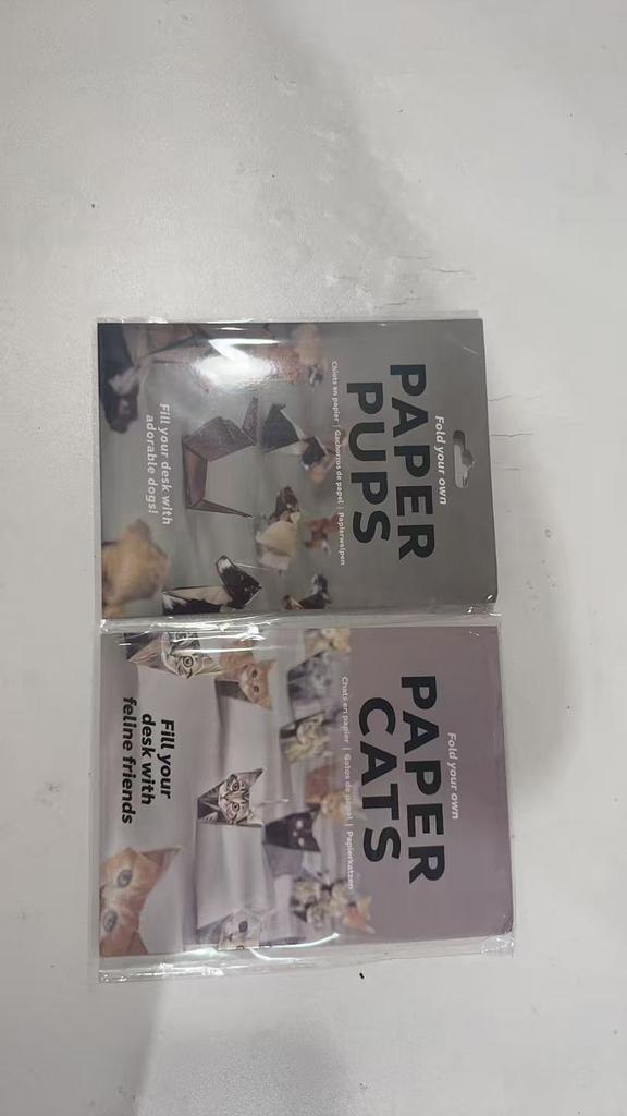 Creative DIY Paper Cats Handmade DIY Paper Cat Dog Dinosaur Folding Animal Folding Craft Paper Set for Home Decoration Gift