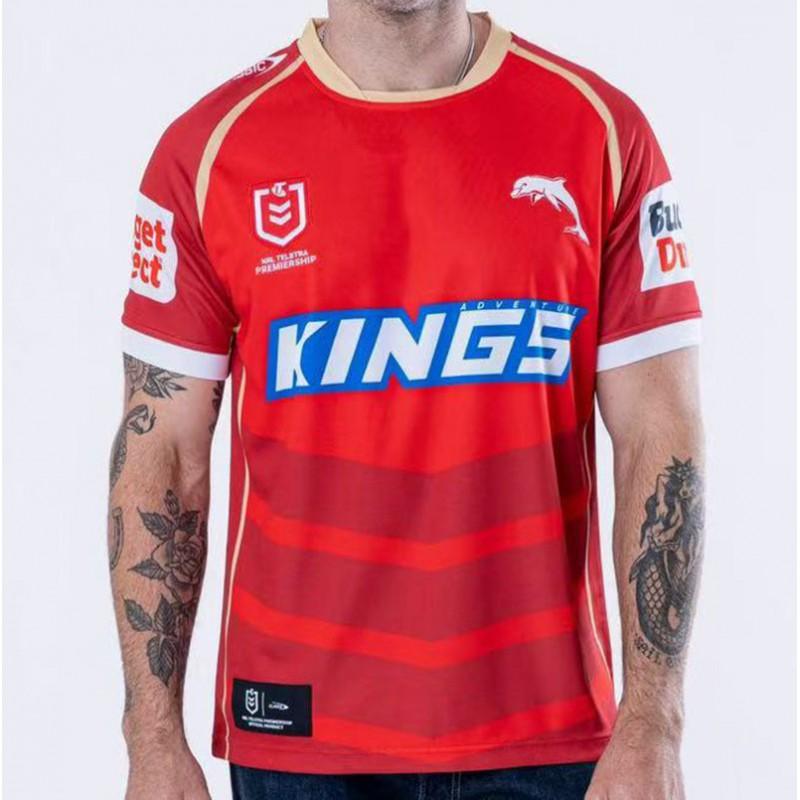 NRL Rugby Jersey Men Women Short Sleeve Training Shirt Titans Sea Eagles Dolphins Sharks Home Away Games Fall