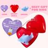 JOYFY 28 Mochi squishy Filled Hearts and Valentine Cards for Valentine Classroom Exchange Party Favors