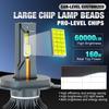 2ks 60000LM H7 LED H1 Canbus H4 H11 H8 9005 HB3 9006 HB4 9012 Hir2 Žárovky do automobilových světlometů CSP Čtyři měděné trubky 6500K Bílá Auto světlomet