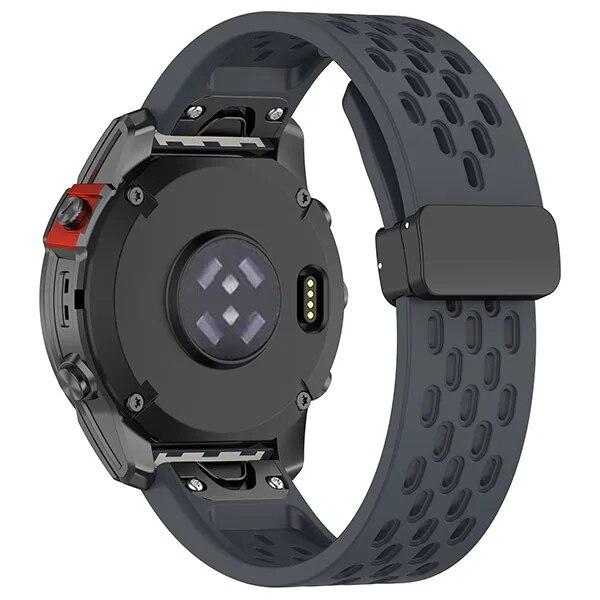 Quickfit 22MM 26MM Armband Für Garmin fenix 7X 7 7S 6 6X Pro 5X 5 Epix Gen 2 silikon Uhr Band Forerunner 955 945 Handgelenk Armband 26mm Garmin Enduro dunkelgraue