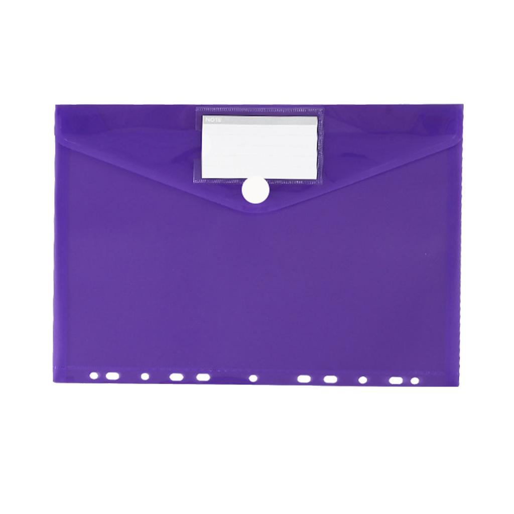 A4 File Folder Clear Document Bag Document Folder with 11 Hole Edge Paper Storage Bag School Office Supplies