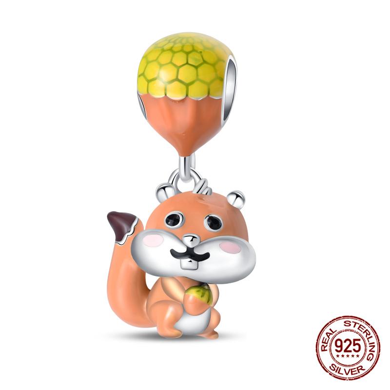 Originale Eulenperlen, 100 % Kupfer, Glückskatzen-Elefanten-Anhänger, passend für Originalarmbänder, DIY-Schmuckherstellung, Geschenk für Frauen