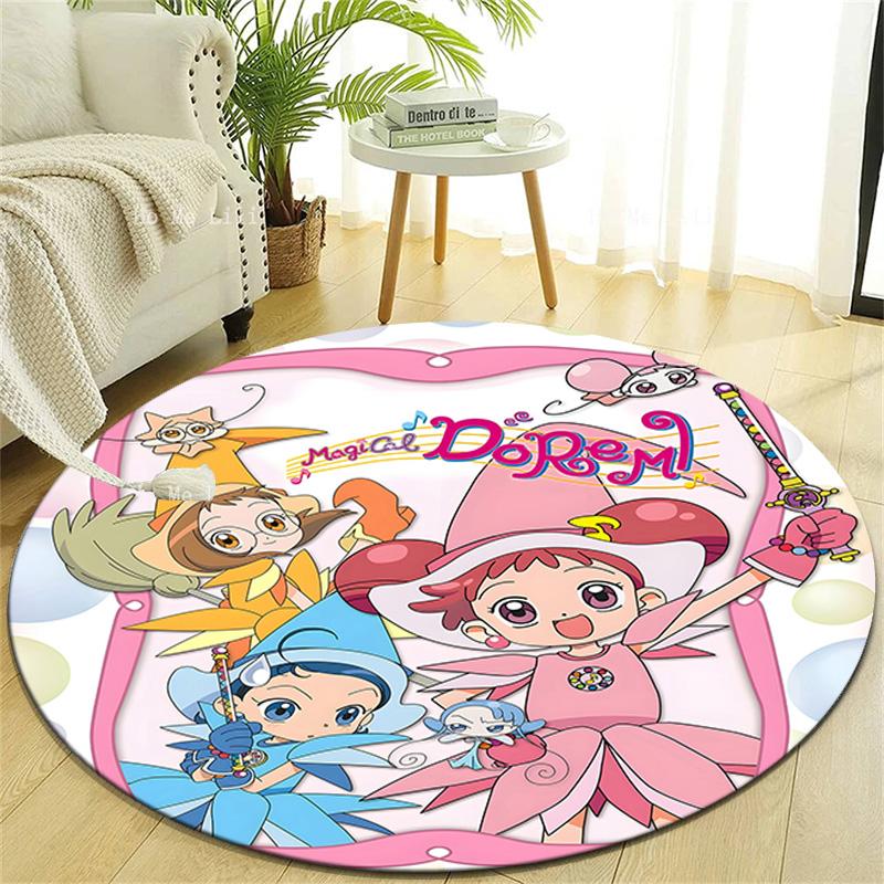 1pc DoReMi2 Design Printed Area Round Carpet for Bedroom Living Room Home Decor Rugs Mat Non Slip Mat Rug for Bedside