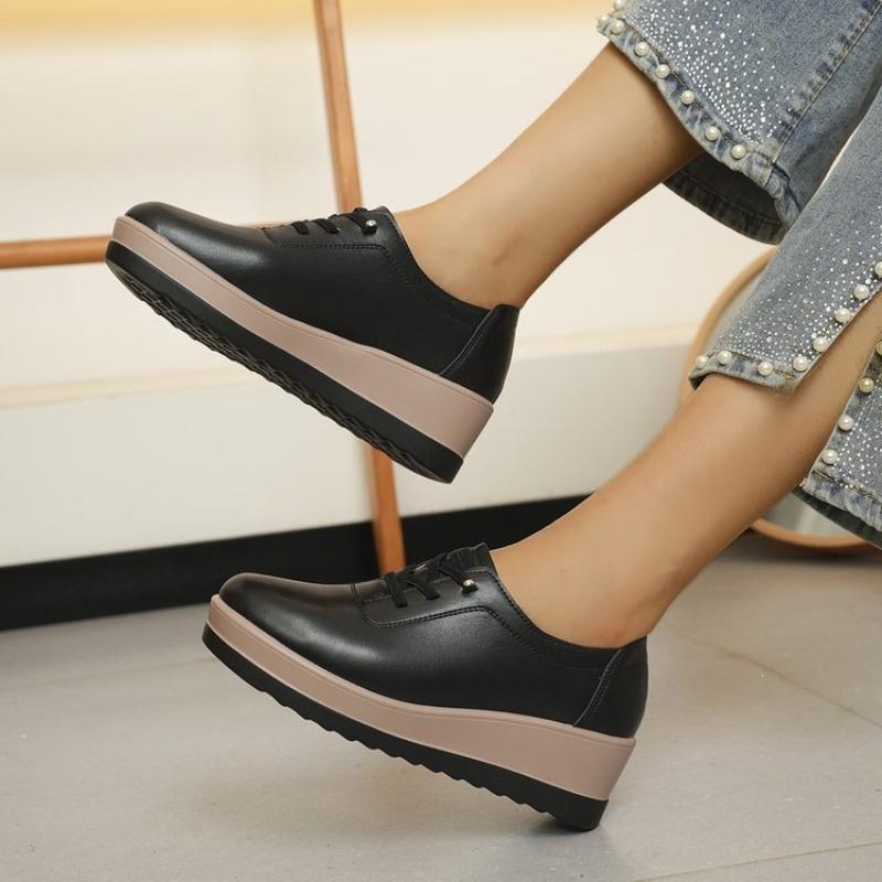 Damen Plateau-Keilabsatz Freizeitschuhe in Übergröße
