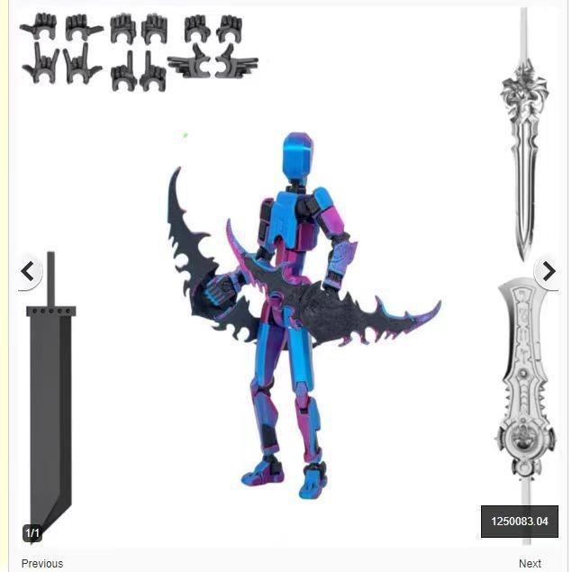 3D Printed 13-Joint Movable Mannequin Doll - DIY Full Body Decompression Ornament Figurine