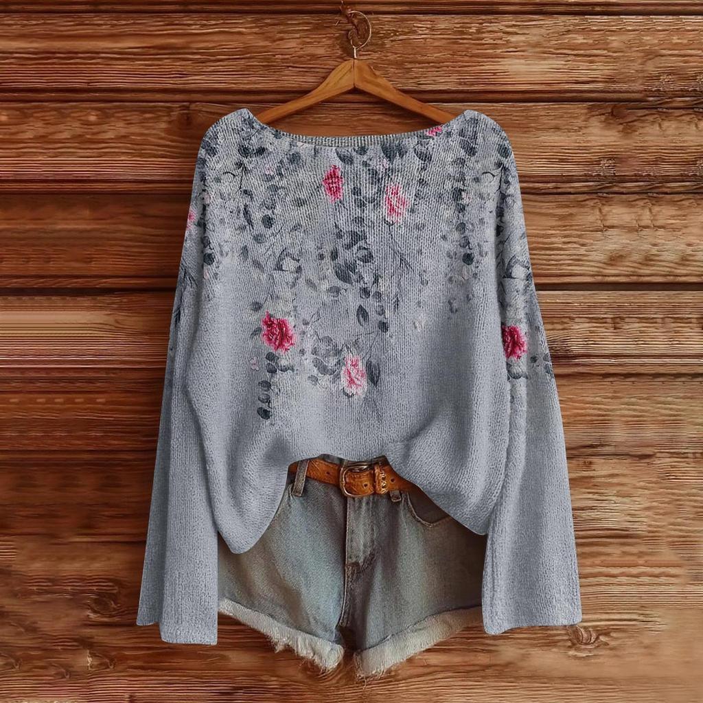 Women's Fashion Long Sleeve Christmas Snowman Snowflake Print Jacket Cardigan