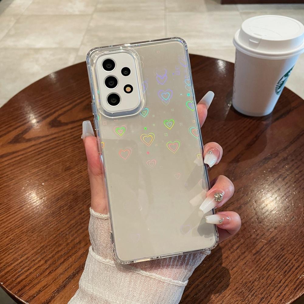 Heart-shaped Gradient Design. Cute and Fresh style.Suitable For Samsung Galaxy A56 A55 A35 A15 A25 A06 A26 Phone Case