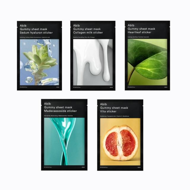 

Abib - Gummy Sheet Mask - 5 Types Sedum Hyaluron Sticker