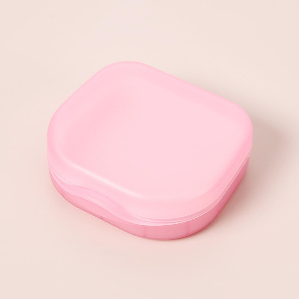 Portable Denture Storage Box With Mirror Mouthguard Case New Braces Box