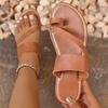 Fashion 2025 New Summer Women Flats Casual Sandals Plus Size Clip Toe Beach Slippers Flip Flops Women Slip-On Gladiator Slides Women