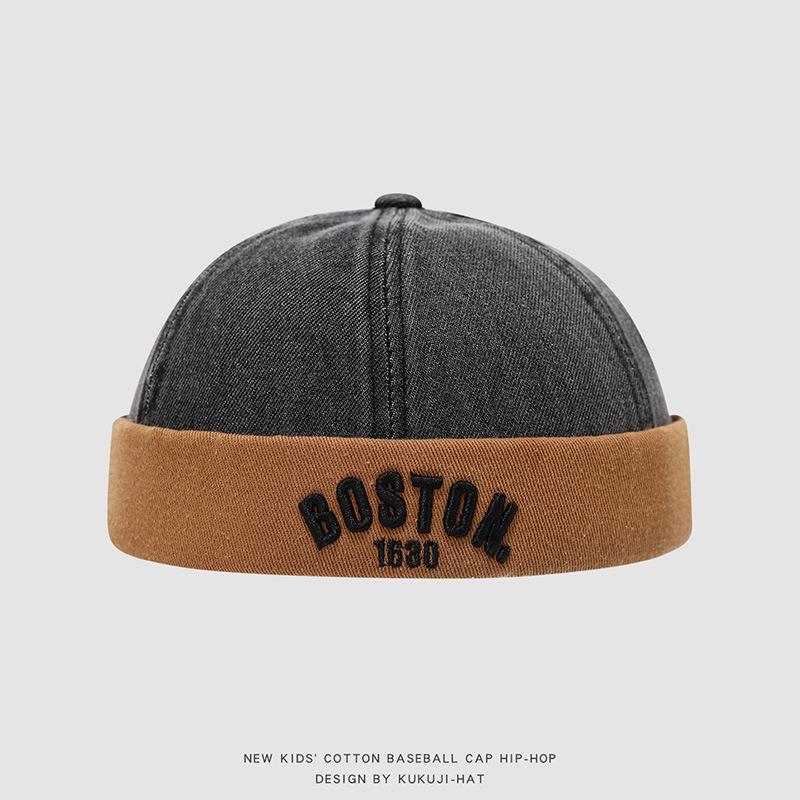 Korean Fashion Embroidered Denim Cap for 1-3 Year Olds - Unisex Spring/Summer Style