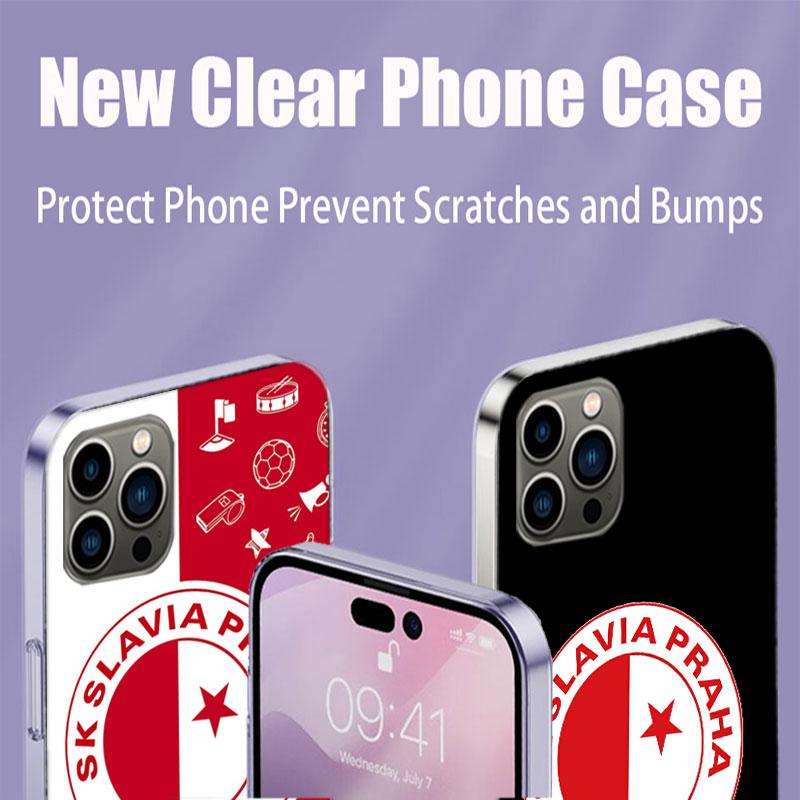 Sk Slavia Praha Czech Republic Phone Case For Apple Iphone 16E 16 17 Pro Max Air 15 Pro 14 Plus 12 13 Mini Cover Cute Fu