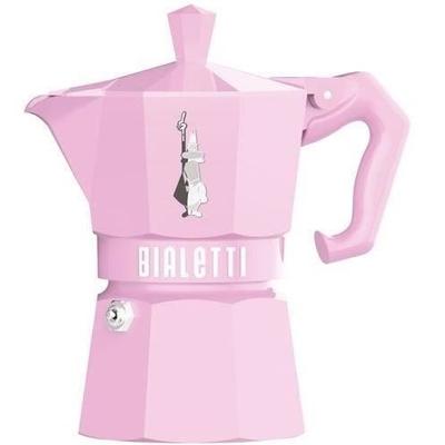 Italian Coffee Maker - BIALETTI - MOKA Exclusive - 3 Cups - Pastel Pink - Aluminum