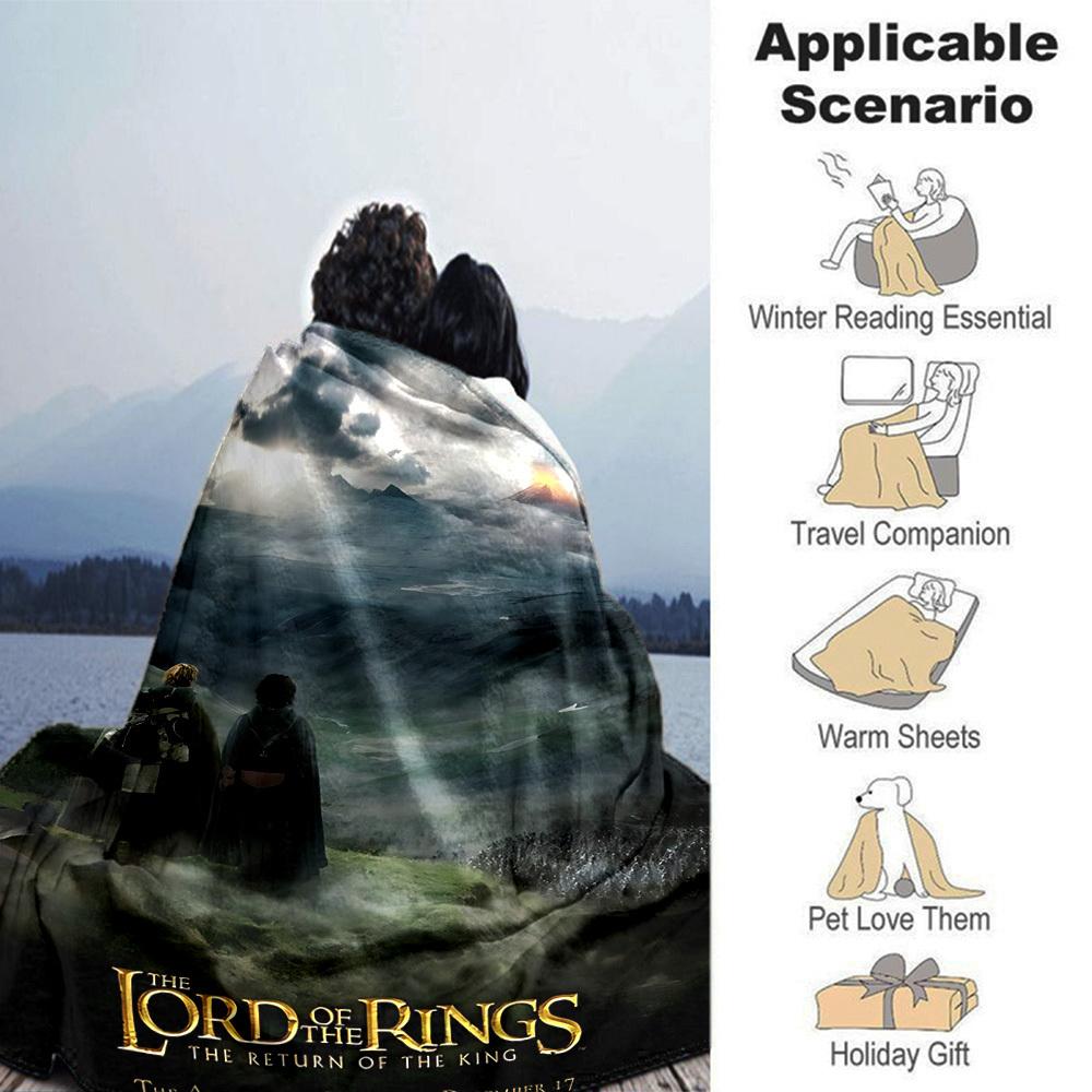 1pc The Lord of the Rings The Return of the King Flannel Blanket Soft Warm Throw for Home, Office, Travel, All-Season Cozy Bedding GiftL1273