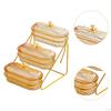 Fruit Basket Bowl Fruits Holder 3 Tier Versatile with Metal Stand Serving Tray for