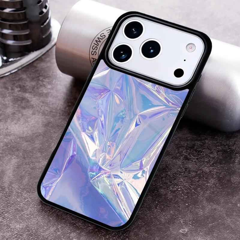 Holographic Iridescence Phone Case for iPhone 17 16 15 Pro Max Air 14 13 12 11 Plus Shockproof Cover