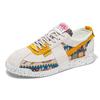 Men’s Printed Sports Shoes Casual Street Style Jogging Sneakers Students Skateboard Shoes Plus Size Height Increase