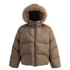 Unisex Retro Puffer bunda s kapucí Zimní Silná Teplá Oversized Bavlněný Kabát S Odnímatelným Kožešinovým Límcem