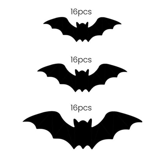 Ensemble d'autocollants Araignée Chauve-souris d'Halloween avec Lumières LED Améliorateur d'Atmosphère Effrayant Décorations Intérieur Extérieur