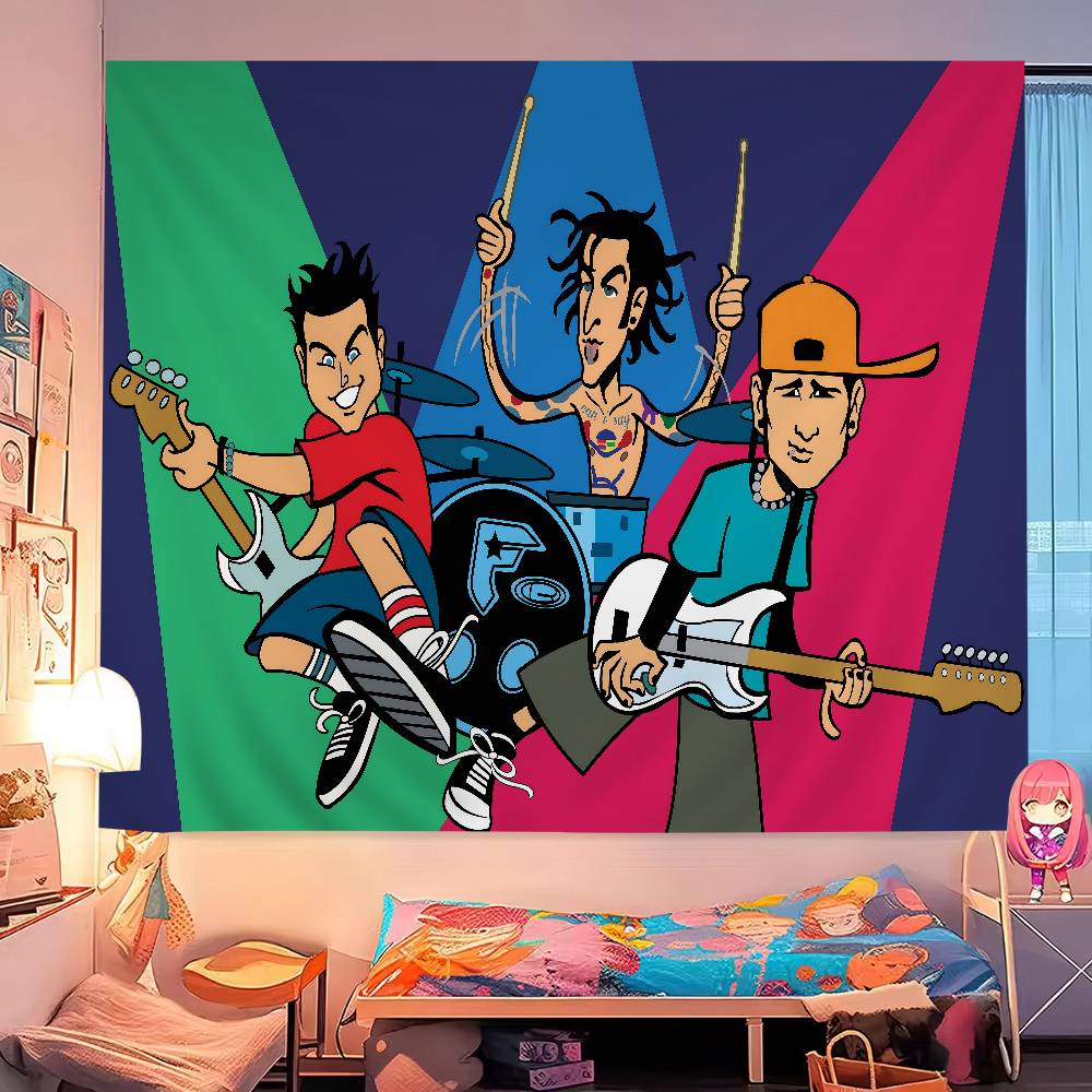 BBLINK182 Band Hippie Wall Hanging Tapestries Bohemian Wall Tapestries Mandala INS Home Decor