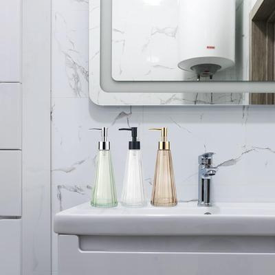 4 x 10 oz/300 ml dávkovače mýdla na ruce do koupelny a kuchyně, skleněný dávkovač mýdla se zlatou nerezovou pumpou