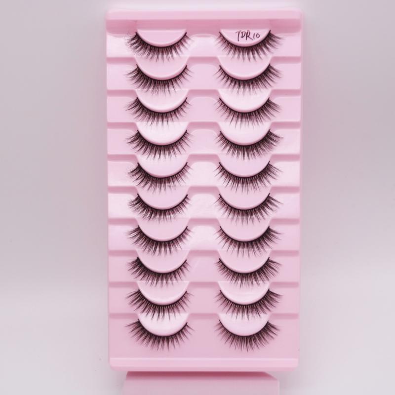 Private Label False Lashes 10 Pairs 3d Faux Eyelashes Natural Styles Makeup Mink Eyelash