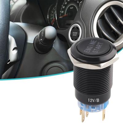 12V Waterproof Car Engine Start Push Button   Ignition Sr Black Zinc Aluminium Alloy
