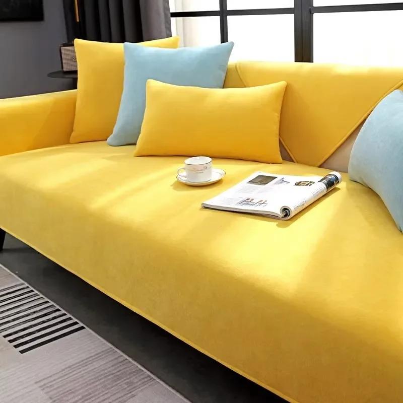 Chenille Sofa Cushion Four Seasons Universal Simple Gray Cover Cloth Non-slip Light Luxury Sofa Cover Cover Towel