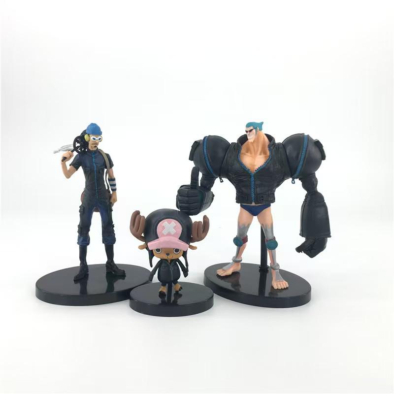 9 Styles One Piece Straw Hat Pirates Black Outfit Gold City Anime Figure Collectible