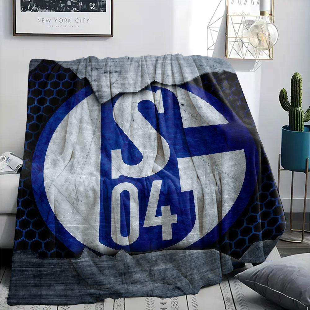 1PC FC Schalke 04 Patterned Flannel Blanket Suitable For All Seasons for Home Decor Warmth and Comfort Gifts Holiday Present