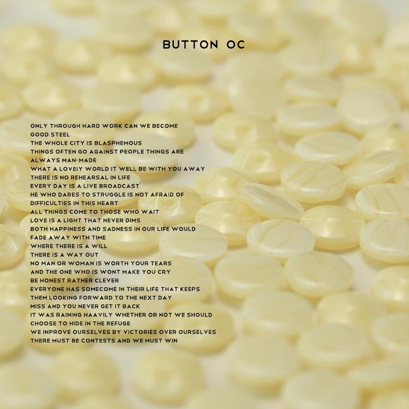 Resin Beige Buttons Dark Eye Shirt Knitted Cardigan Buttons Niche Design Clothing Buttons