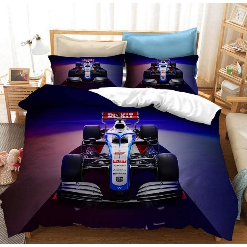 Luxury Car Duvet Cover Set Cartoo Bedding Set for Kids Boys Polyester Bedding Set King Size