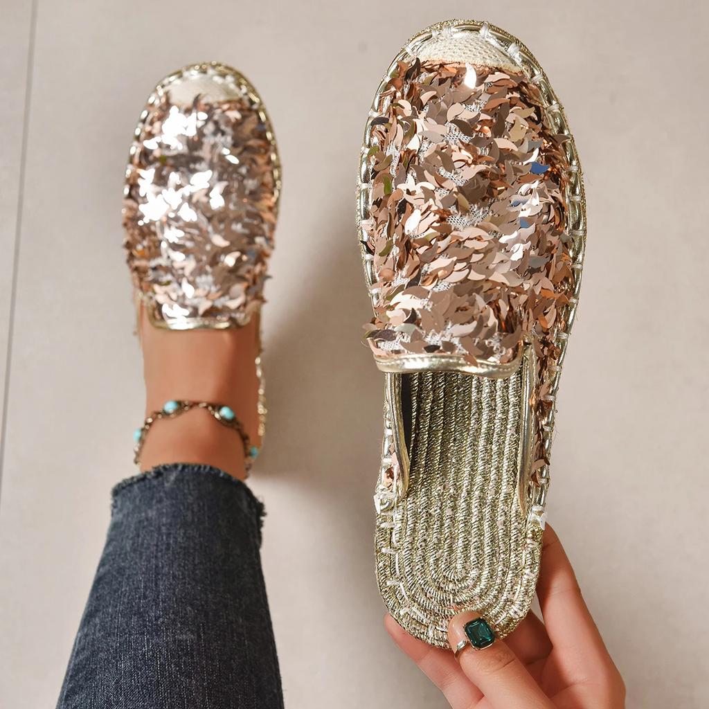 Fashion Women Flats Casual Slippers Fashion Weave Shoes Breathable Slippers Designer Platform Shoes 2025 Autumn New Shoes for Women