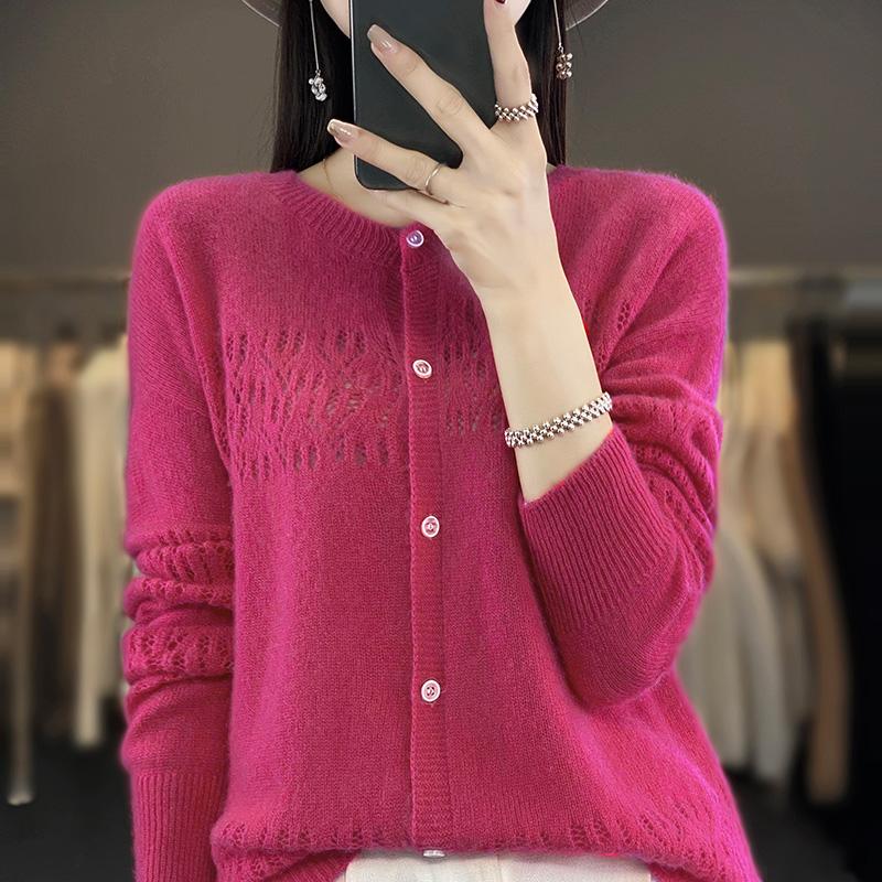 

Женский кардиган Qinghe Cashmere из 30% кашемира - Мягкий и теплый свитер из шерстяной смеси XXL