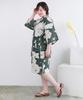 [Kyouetsu] Jinbei (Japanese summer wear) - Single item or top and bottom set - Women's loungewear - Cotton - Free wide size - FW (Green Shade Classic