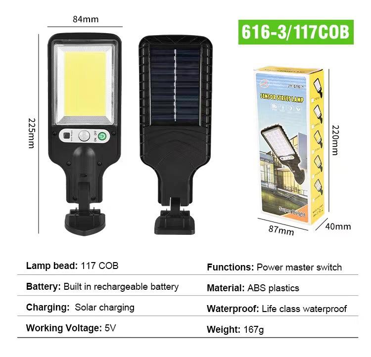 Intelligent LED solar light outdoor sensing wall light 3-mode light control decorative garden safety lighting suitable for courtyards and villas