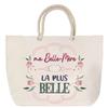 Beach Bag - PLANETEE - Most Beautiful Mother-in-law - Rope Handle - Large Size - Multicolored Cotton