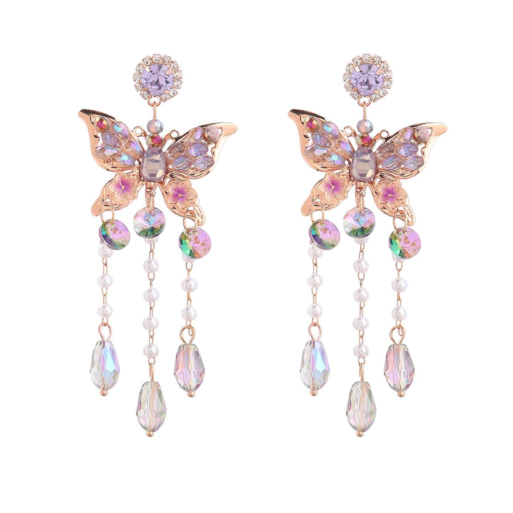 Female Trendy Butterfly Tassel Earrings