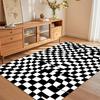 1pcBlack and White Carpets Simple and High-end Element Floor Mats Bedroom Carpets Restaurant and Café Home Decoration Rugs